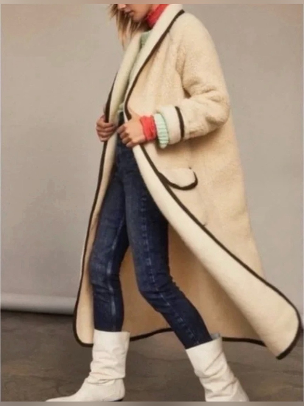 Free People irresistible Teddy Cardi/Long Coat-NWT